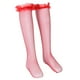 thumbnail image 1 of Medias De Malla De Encaje De Malla De Mujer Medias De Muslo Alto Medias Calcetines rojo, 1 of 9