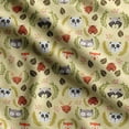 thumbnail image 1 of Soimoi Llama Alpaca Print,Cotton Poplin, Sewing Fabric Sold by The Yard 42 Inch Wide,Sewing Craft Quilting/Quilt Making Fabric, Yellow, 1 of 5