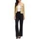 thumbnail image 2 of Chaqueta de trabajo INSPIRE CHIC para mujer, sin cuello, de manga larga, cuello redondo, abrigo casual de oficina M color caqui, 2 of 6