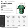 thumbnail image 5 of Kdxio Men's Hawaiian Shirt for Men Short Sleeve Shirt Green Mosaic Glass Summer Casual Holiday Beach Button Down T-Shirts, 5 of 5