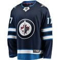 thumbnail image 2 of Men's Fanatics Adam Lowry Navy Winnipeg Jets Breakaway Replica Jersey, 2 of 3