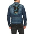 thumbnail image 2 of William Rast Mens Embroidered Denim Jacket, Blue, X-Large, 2 of 3