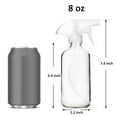 thumbnail image 2 of Youngever 4 Pack Empty Glass Spray Bottle, 8 Ounce Clear Glass Spray Bottle for Essential Oils with Extra Durable Trigger Sprayers YE390.593, 2 of 4