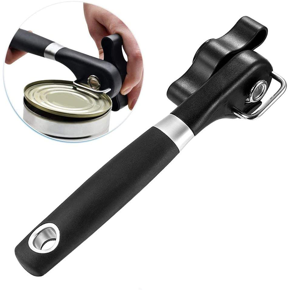 Safe Cut Can Opener Can Opener Handheld, Ergonomic Smooth Edge, Food Grade Stainless Steel Cutting Can Opener for Kitchen Restaurant BLACK - Walmart.com Safe Cut Can Opener Can Opener Handheld, Ergonomic Smooth Edge, Food Grade Stainless Steel Cutting Can Opener for Kitchen Restaurant BLACK - Walmart.com