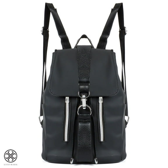 Luxtrada Women Waterproof Shoulder Bag Mini Casual Bag Handbag Buckle Flap Drawstring Closure Backpack for Daily Outings Travel