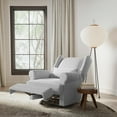SUNVIVI Swivel Nursery Glider Recliner, Comfy Upholstered Glider Chair ...