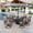 Light Gray-7 Seat, variant on SUMMIT LIVING 6-Piece Metal Outdoor Patio Dining Set with 4 Swivel Chairs and 37" Square Outdoor Table, 10FT Navy Blue Umbrella
