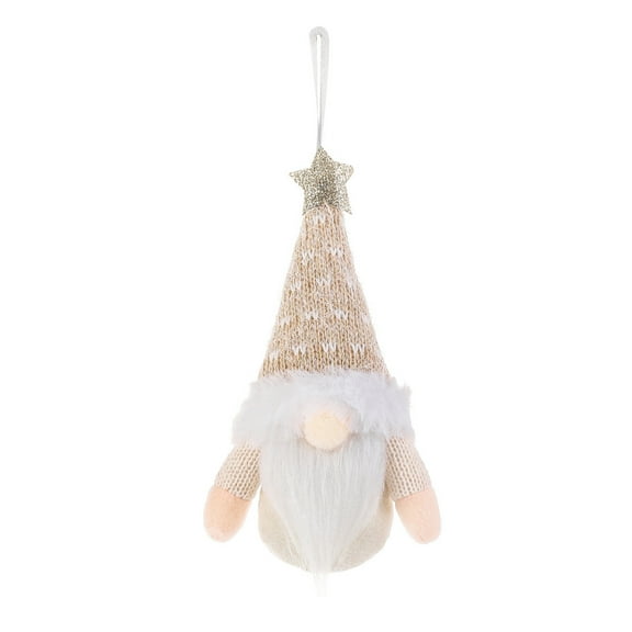Wadada Christmas Faceless Gnomes, Christmas Tree Hanging Gnome Ornaments, Hanging Ornament Doll Decor for Home, Mini Plush Santa Elf Christmas Decorations, Stripes and Snowflakes Theme Gnomes 7"