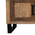 thumbnail image 4 of BenJara Tuba 93 Inch TV Media Entertainment Center, Rustic Brown, Glass Doors, 4 of 4