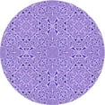 thumbnail image 1 of Ahgly Tapis Rond Lavable en Machine Intérieur Transitionnel Fleur Rose, 8 Pieds Rond, 1 of 7