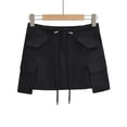 thumbnail image 5 of New Drawstring Black Green Slim Women's Skirt Feminine Sexy Women's Skirt Short Skirt-Green-M, 5 of 6