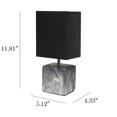 thumbnail image 4 of Simple Designs Petite Marbled Ceramic Table Lamp with Fabric Shade, 4 of 9