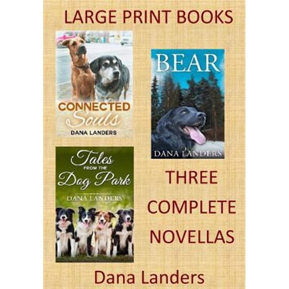 Pre-Owned Large Print Books:3 Complete Novellas: Large Type Books for Seniors (Large Font Novels) Paperback