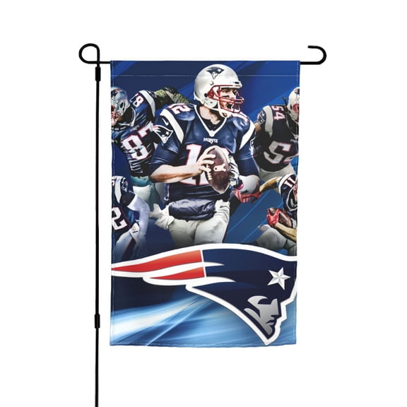New England Football Team Garden flag 12x18in, Outdoor Decor Flag - Fade-Resistant for Patio, Lawn & Garden Gf-121
