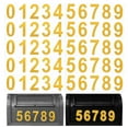 thumbnail image 1 of Números reflectantes de buzón Uxcell, 5 juegos de números de buzón impermeables de 3 pulgadas en tono dorado para pegatinas de números exteriores para buzón, 1 of 6