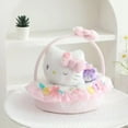 thumbnail image 4 of Dibujos animados Sanrioed Animation Cinnamoroll Hello Kittys Peluche Juguete Ins Girly Heart Kawaii Canasta de flores Muñeca durmiente Regalos de vacaciones, 4 of 4