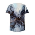 thumbnail image 4 of ICHUANYI Clearance Women Fashion Printed Casual V-Neck Short Sleeve Loose T-Shirt Blouse Tops(Black, XL) ICHUANYI WER2023080707005, 4 of 5