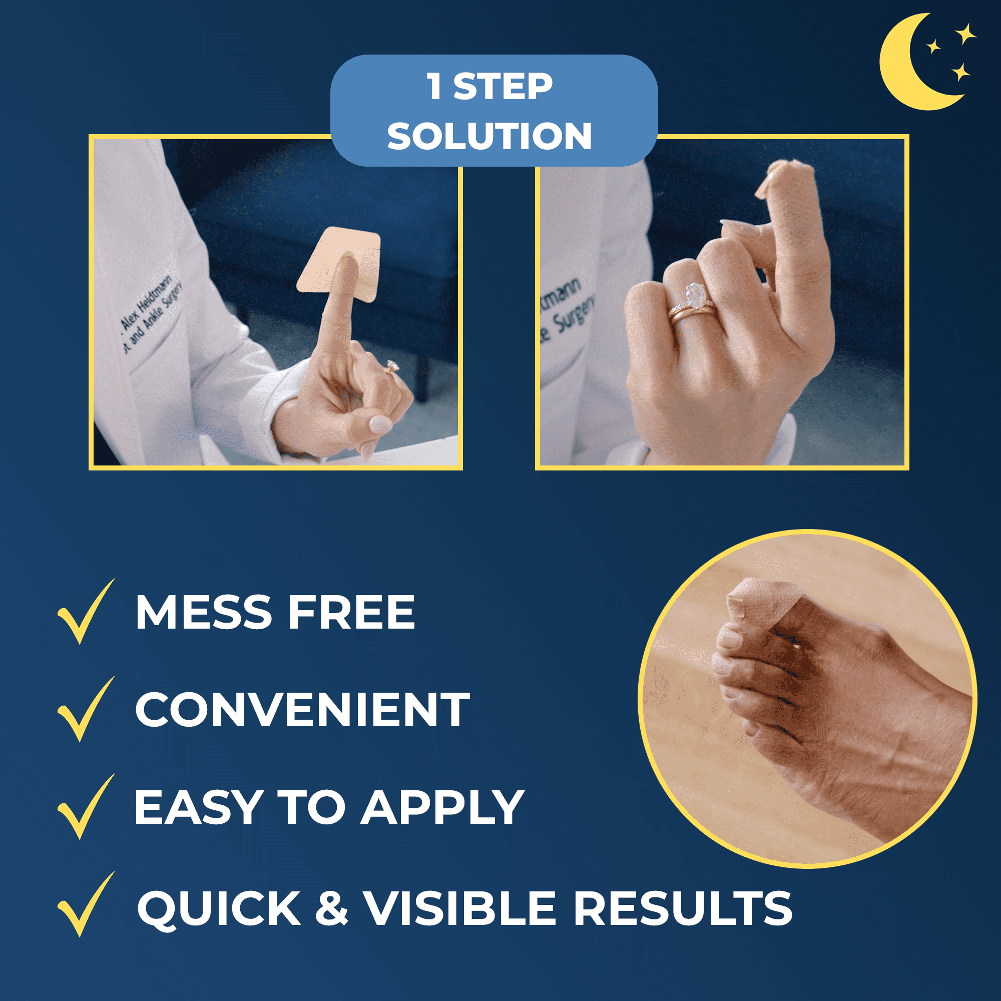 Kerasal Nighttime Renewal Anti-Fungal Nail Patch - Extra Strength, Overnight Repair, 14 Count