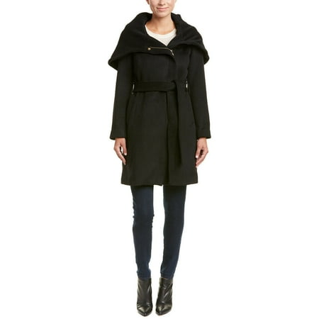 Cole Haan Coats & Jackets - Womens Wool Asymmetrical Zip Belted Coat 8 ...
