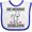 White and Royal, variant on Inktastic Surgeon Mom Baby Girls Baby Bib