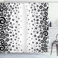 thumbnail image 1 of Ambesonne Black White Shower Curtain, Monochrome Curly Spiral, 69"Wx75"L, Black and White, 1 of 3
