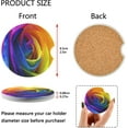 thumbnail image 3 of GZHJMY Multicolor Roses Car Coaster for Cup Holders, 2 Pack Absorbent Ceramic Car Universal Vehicle Non-Slip Car Cup Holder Coaster Cup Coasters, 3 of 6
