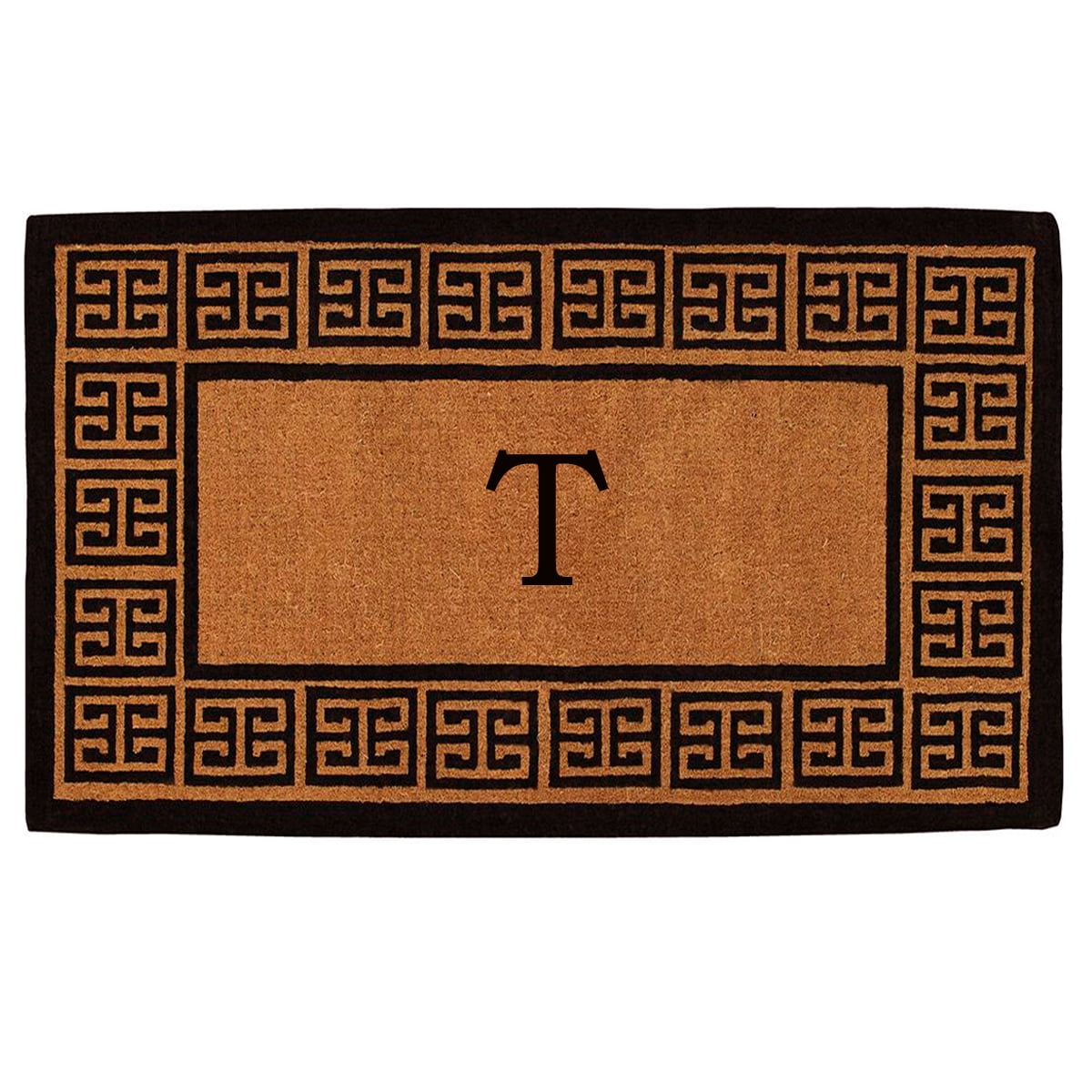 The Grecian Monogram Doormat, Extra-thick (Letter T) by Home & More
