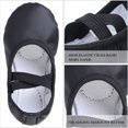 thumbnail image 3 of Zapatos de ballet de cuero para niñas Zapatos de baile Yoga Gimnasia Zapatillas con parte inferior dividida Talla 39 Negro, 3 of 5