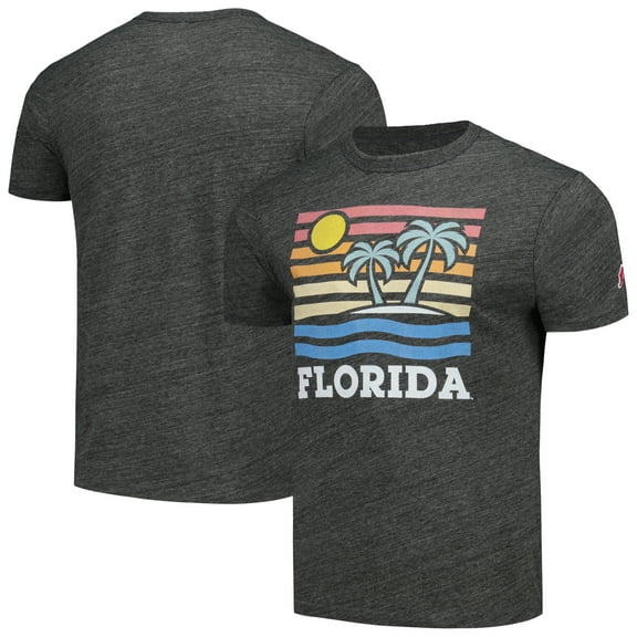 Men's League Collegiate Wear Heather Charcoal Florida Gators Hyper Local Victory Falls Tri-Blend-T-Shirt