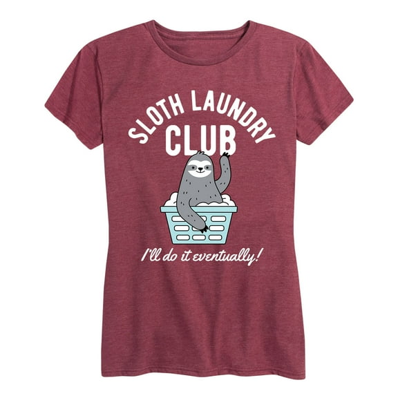 Instant Message - Sloth Laundry Club - Women's Short Sleeve Graphic T-Shirt
