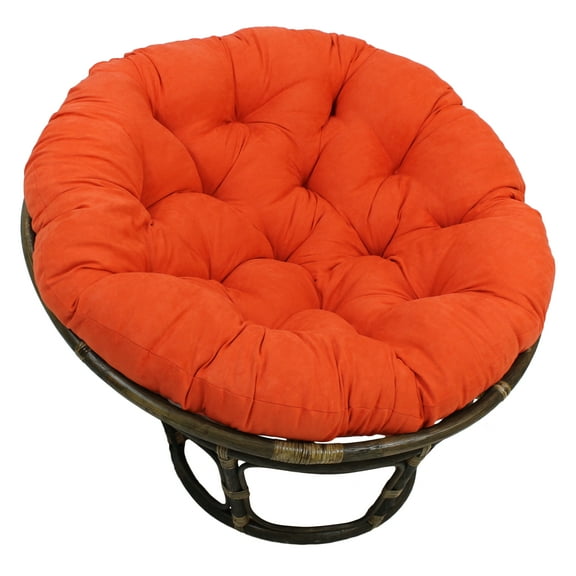 44-inch Solid Micro Suede Papasan Cushion (Fits 42-inch Papasan Frame) - Tangerine Dream