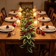 thumbnail image 4 of Miwamany Artificial Christmas Garland with Berries and Leaves, 39 inch Flexible Vine String for Fireplace Mantel Decor, Holiday Home Stair Wreath Decoration, 4 of 6