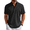 Black, variant on Men's Tee Shirts Casual Stylish Summer Henley Shirts Button Down Shirt