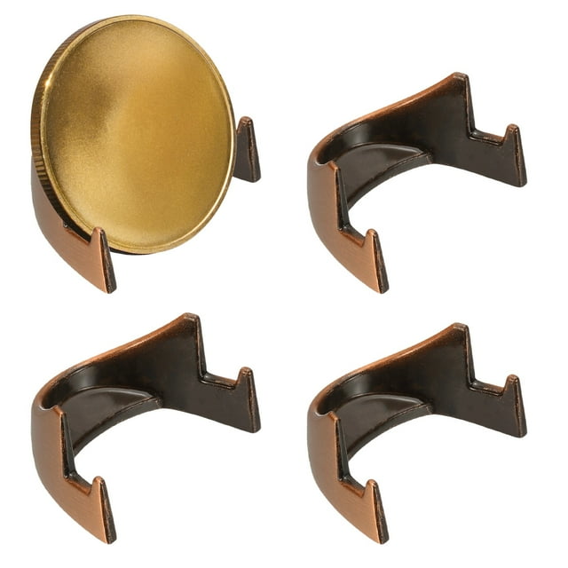 Coin Display Stands, 4Pcs Mini Coin Easel Presentation Holder for Silver Dollar Collectors Collection Supplies, Red Copper