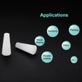 thumbnail image 4 of Uxcell Silicone Rubber Tapered Plug 6mm to 11mm Solid White for Powder Coating, Laboratory Use 60 Pack, 4 of 5