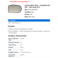 thumbnail image 2 of Left Door Mirror Glass - Compatible with 2007 - 2009 Honda CR-V - Dorman, 2 of 2