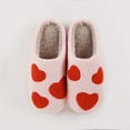 thumbnail image 6 of Wovix Women's Men's Cute Fuzzy Heart Slippers Memory Foam Fluffy Couple Slippers Cozy House Indoor Outdoor Shoes Daily Bedroom Shoes White 38, 6 of 6