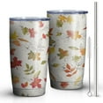 thumbnail image 1 of Gobelet Isolé de 20 Oz, Gobelet à Café de Voyage avec Couvercle, Tasse à Café de Voyage Compatible avec Porte-Gobelet, Contenant Isotherme en Acier Inoxydable, Gobelet de 20 Oz, Tasse à Café Isolée Réutilisable avec Couvercle ( Feuille d'Érable d'Automne ), 1 of 6
