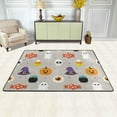 thumbnail image 2 of Dreamtimes Cute Halloween Theme Area Rug 72x48in Cartoon Pumpkin Ghost Non-Slip Floor Carpet Comfort Floor Mats Decor for Indoor Living Dining Room and Bedroom Area, 2 of 7