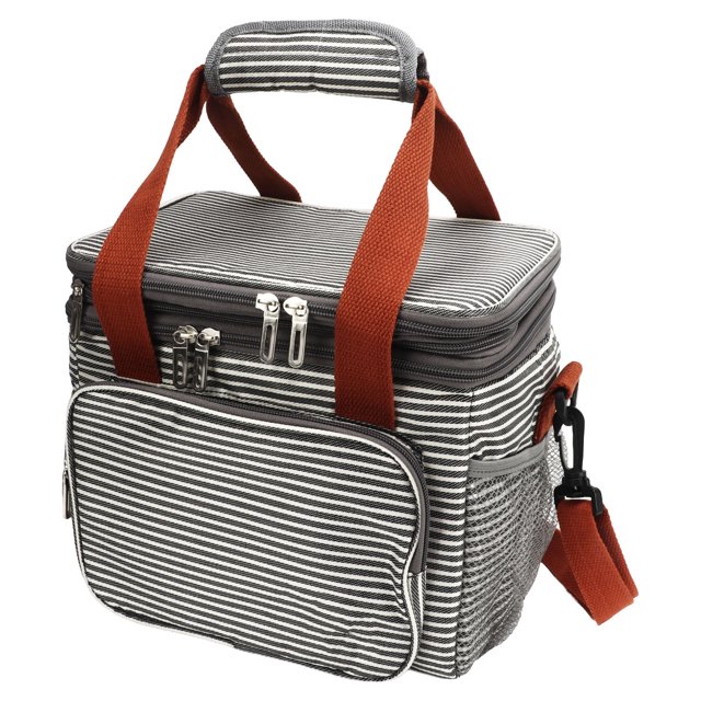 Bolsa Térmica Aislada Compartimentos Duales Bolsa de Almuerzo Suave Impermeable a Prueba de Fugas Enfriador de Almuerzo Enfriador de Lado Suave con Doble Cremallera ANGGREK Otros