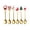 B, variant on 6Pcs Christmas Dessert Spoon And Fork Set, Six Mini Utensils With Seasonal Handle Decorations for Serving Desserts, Fruit, Appetizers At Holiday