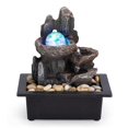 thumbnail image 1 of Tabletop Fountain Rotating Ball Rock Waterfall Fountain Office Tabletop Fountains for Home Office Decor Includes Many Natural Riv, 1 of 5