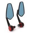 thumbnail image 3 of 7/8in Blue Glass Motorcycle Rearview Mirrors for Street Bikes Rarida, 3 of 8