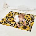 thumbnail image 2 of Beige Leopard Sunflower Pattern Blanket,Comfortable Soft Flannel Throw Blanket,All Season,Warm Lightweight Blankets for Sofa Bed Couch Living Room Chair,30"x40", 2 of 4