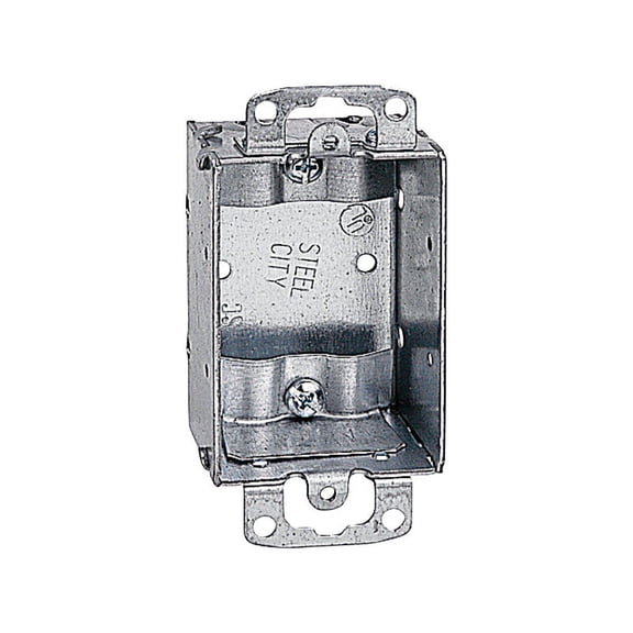 Steel City 3 in. Rectangle Steel Switch Box Silver