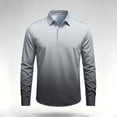 thumbnail image 5 of NominalSnug Mens Golf Shirts Long Sleeve Gradient Color Collared Athletic Pullover Tops, 5 of 8