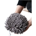 thumbnail image 6 of Guguelec 1/2/3 Pack Hand Towels for Bathroom Decorative Set, Chenille Hanging Hand Towel Ball Microfiber Plush Absorbent Soft Small Bath Towel with Loop for Kitchen Washstand or Powder Room, 6 of 8