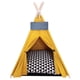 thumbnail image 3 of Pet Teepee Tent for Dogs Cats Rabbits Portable Canvas Dog Tents Cat Bed Pet Teepee Houses with Soft Cushion for Indoor Outdoor ShopWise Round, 3 of 9