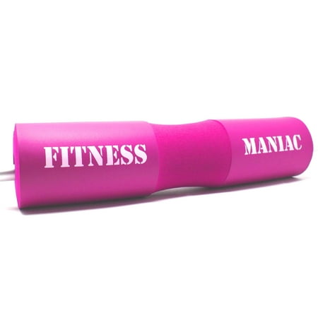 Fitness Maniac Squat Barbell Pad Support Pink for Women Gym Weight Lifting Bar Foam Cover Pull Up Neck