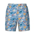 thumbnail image 4 of Lsque Mens Swim Trunks Cute Chickens and Flowers Pattern - Bathing Suit Compression Liner - Beach Swim Shorts Swimwear - (S-3XL) - Stretch Quick Dry -XX-Large, 4 of 9